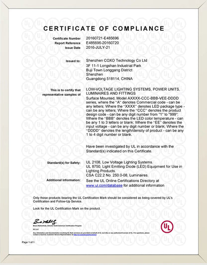 UL Listed COB LED Strip Light 320 480 LEDs/m 16.4ft High Density Flexible Tape Ribbon 3000-6500K RA90 Led Lights DC12V 24V