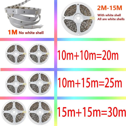 SMD5050 5M USB LED Strip Light TV Desktop Screen Backlight Color Change Bedroom Decor LED Lamp DIY Lighting Atmosphere lighg