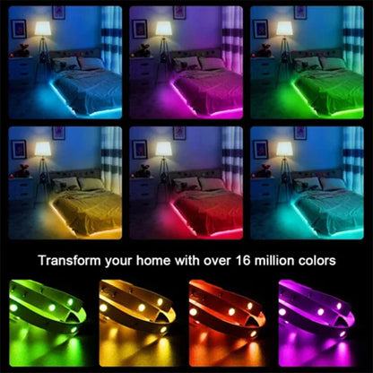 SMD5050 5M USB LED Strip Light TV Desktop Screen Backlight Color Change Bedroom Decor LED Lamp DIY Lighting Atmosphere lighg