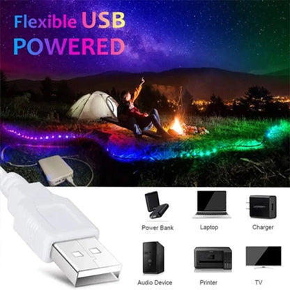 SMD5050 5M USB LED Strip Light TV Desktop Screen Backlight Color Change Bedroom Decor LED Lamp DIY Lighting Atmosphere lighg