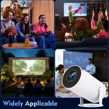 4K Projector Android 11 4K 1280*720P HY300 Pro + Dual Wifi 290ANSI 180°flexible BT5.0 Cinema Outdoor Portable Projector